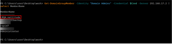 Validating that user was added to Domain Admins