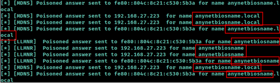 Responder resolves our arbitrary name